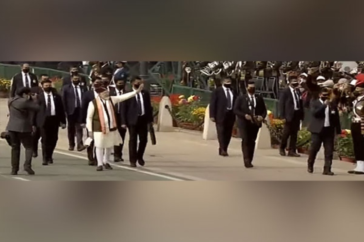 PM waves after the parade