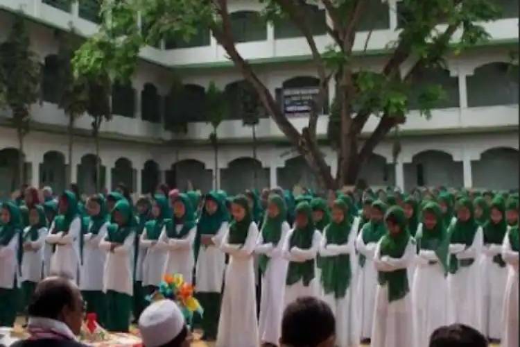 Girls in a school in Assam