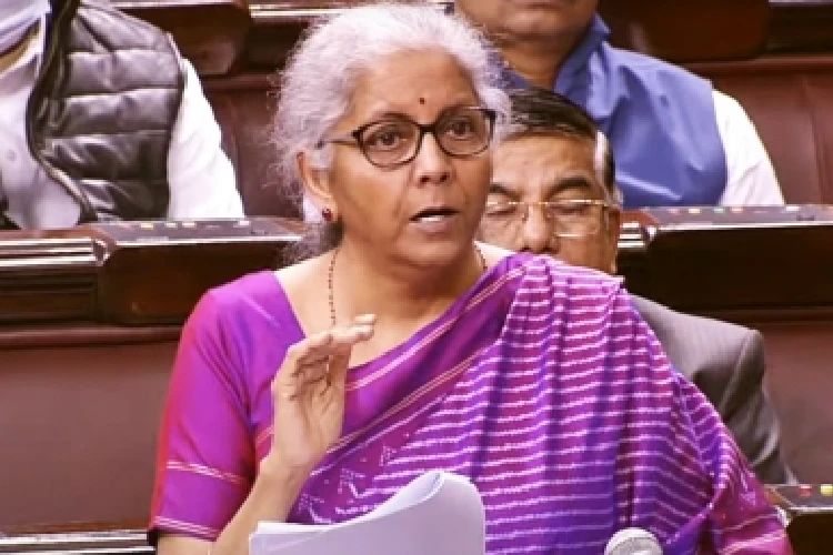 Nirmala Sitharaman speaking in the house on Friday