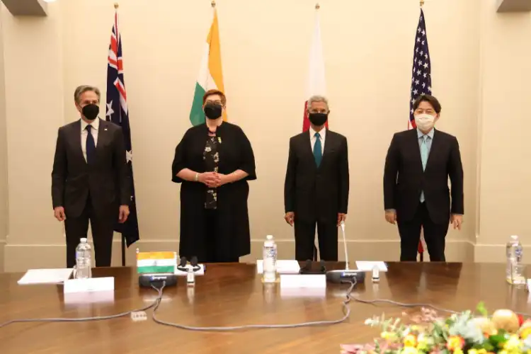 External Affairs Minister S Jaishankar with his counterparts from Australia, Japan and the USA at the QUAD Foreign Ministers' meeting at Melbourne