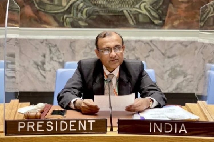  India's Permanent Representative to the UN T.S. Tirumurti 