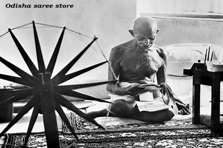 Mahatma Gandhi and his charkha