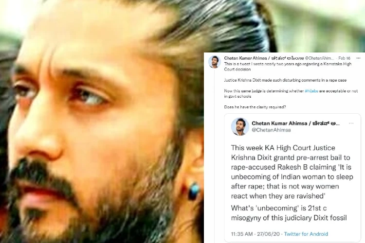 Kannad actor Chetan Kumar arrested over his tweet on HC judge who is hearing the matter on hijab row 
