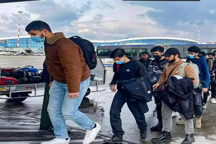 Barkhaz Bhat and others boarding the IAF plane in Bucharest