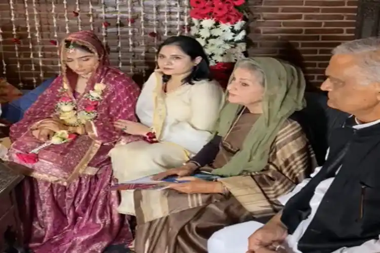 Dr. Syeda Saiyadain Hameed, (second from right) at the nikah.