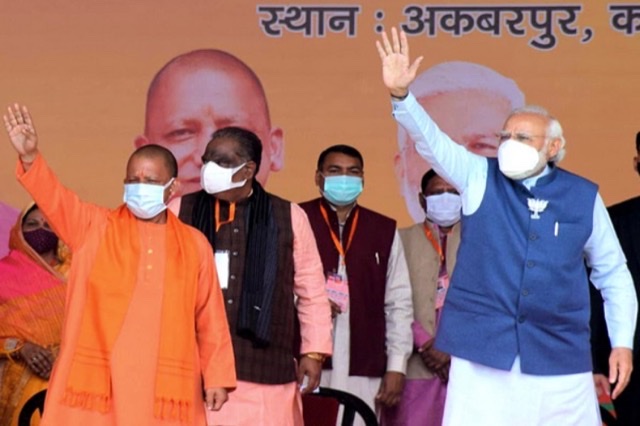 Yogi Adityanath, Narendra Modi (file photo)