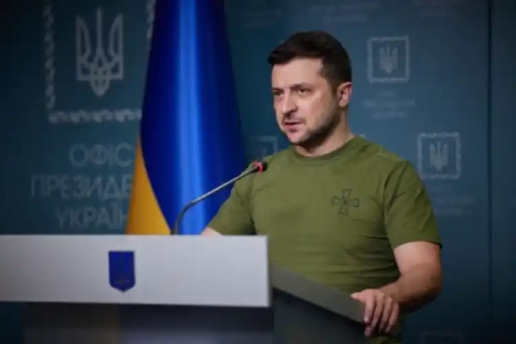 A screengrab of the fake video of Ukrainian President Volodymyr Zelenskyy.