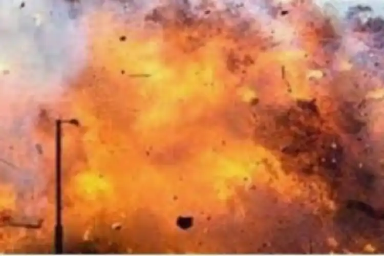 Image of the blast in Siaklot 