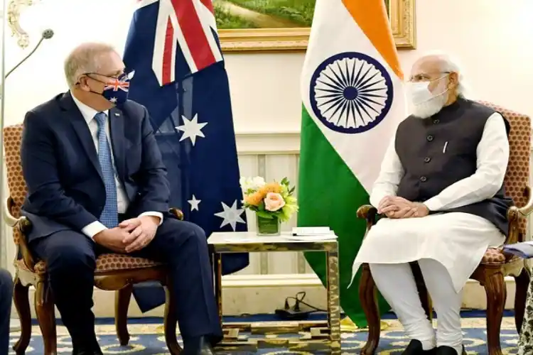 Australian Prime Minister Scott Morrison and PM Narendra Modi. (File Photo)