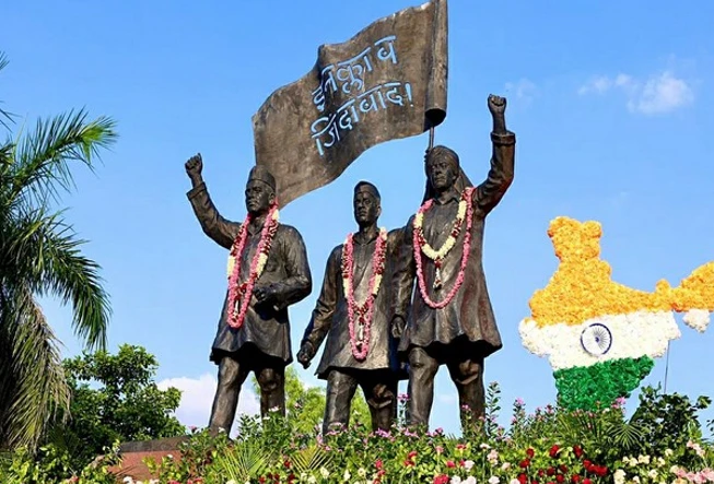 Statues of the freedom fighters Bhagat Singh, Rajguru, Sukhdev