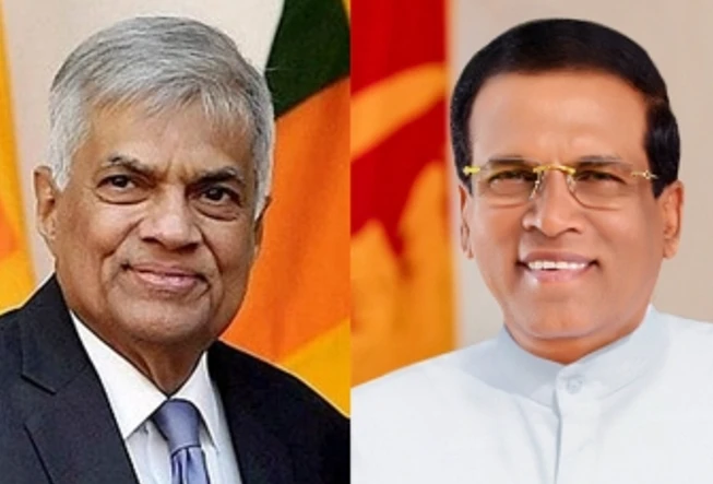  SL former Prime Minister Ranil Wickremesinghe, former President Maithripala Sirisena