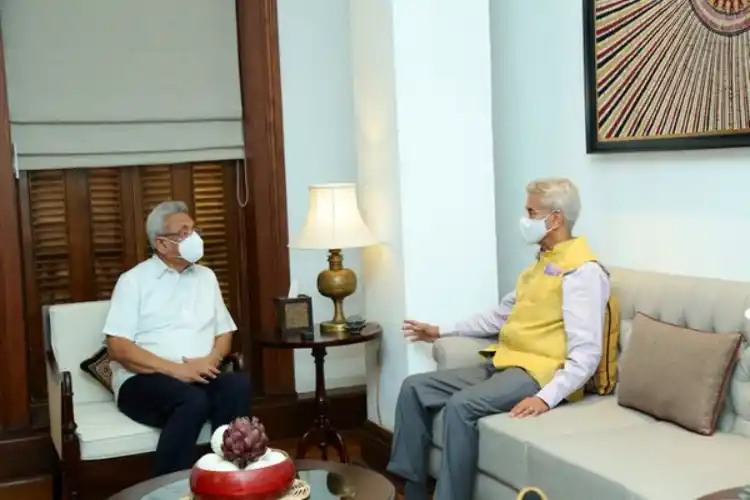 External Affairs Minister S Jaishankar with Sri Lankan President Gotabaya Rajapaksa.