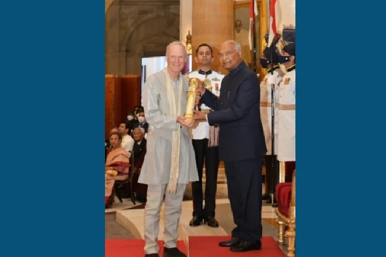 Rutger Kortenhorst, a Sanskrit teacher at John Scottus Senior School in Dublin, Ireland awarded Padma Sri