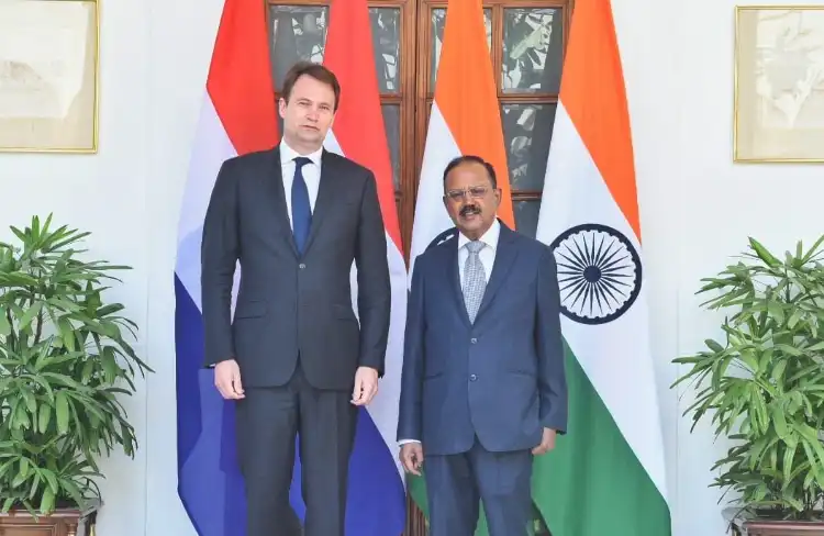 NSA Ajit Doval meeting  Geoffrey Van Leeuwen, Security, and Foreign Policy Advisor to the Prime Ministerof the Netherland