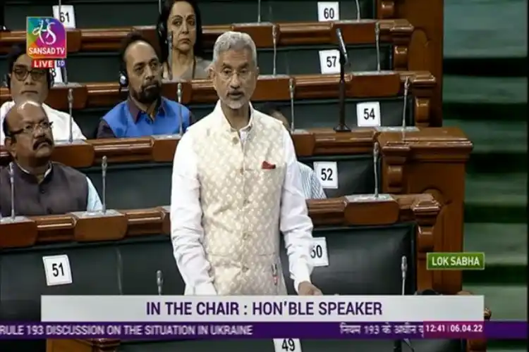 External Affairs Minister S Jaishankar in the Lok Sabha.