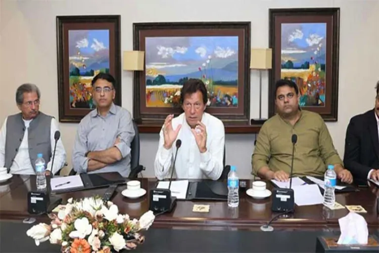 Prime Minister Imran Khan with his trusted political colleagues