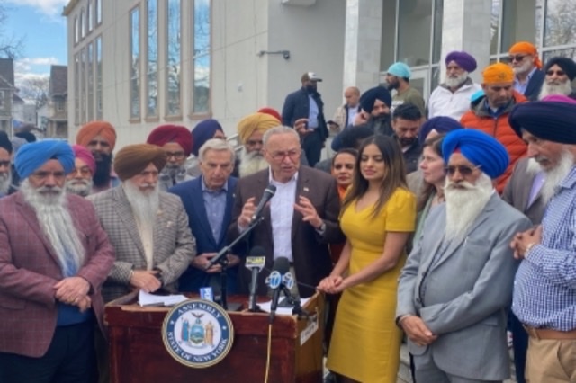 Governor Kathy Hochul in the anti-hate crime rally along with Sikh coalition  