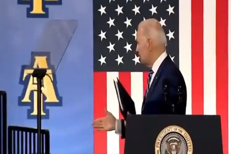 Joe Biden's handshake that drew flak. (Photo: Benny Johnson)