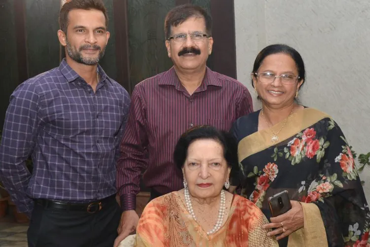 Shahmnoor Jahan with her family