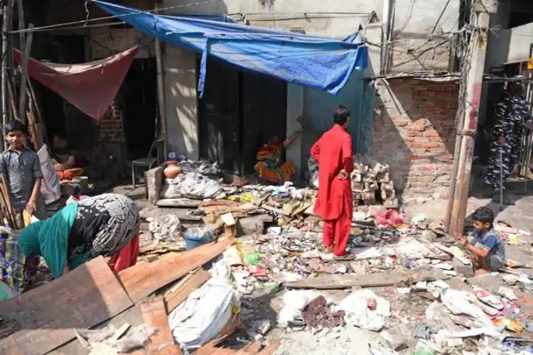 Demolished structures in Jahangirpuri.