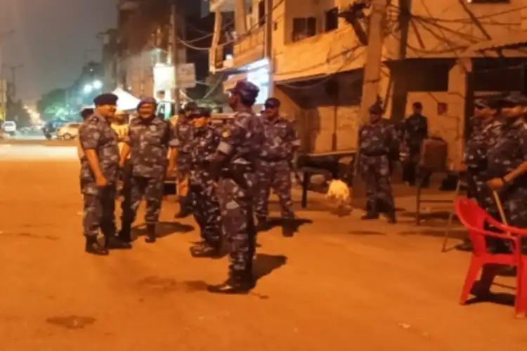 Police patrolling Jahangirpuri
