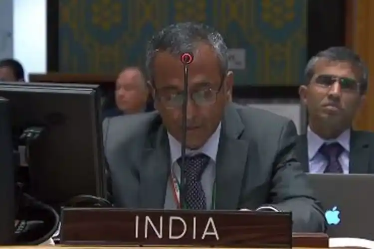  India's Deputy Permanent Representative to the UN R Ravindra.