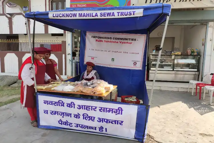 Lucknow Mahila SEWA trust's stall at Vikas Nagar, Lucknow