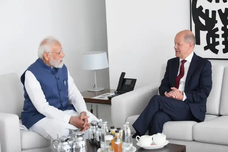 Prime Minister narendra Modi and Geman Chancellor Olaf Scholz