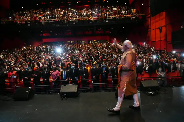 Narendera Modi at the Indian disapora held function in Germany
