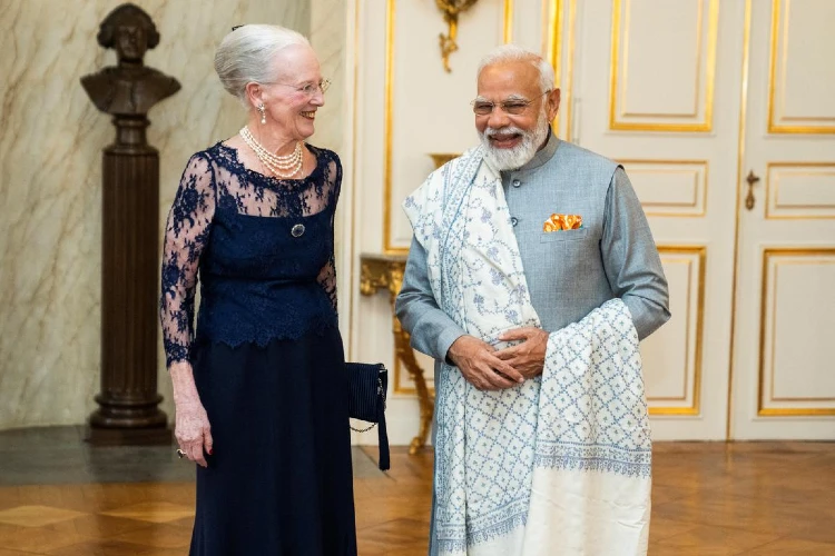 Modi with Queen of Denmark Margrethe II