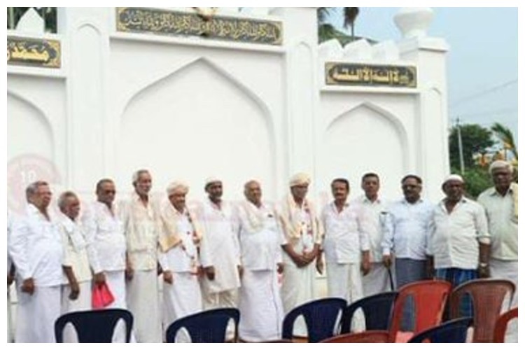 Muslim community felicitated the donors who gave their land for building wall of Eidgah
