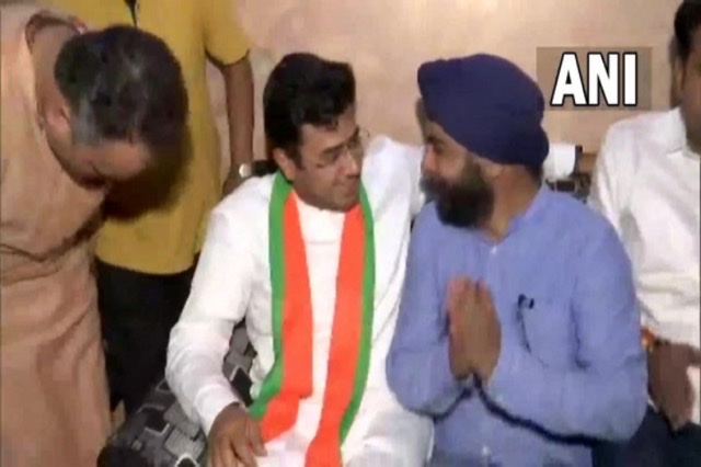 South Bengaluru MP Tejaswi Surya with Tajinder Singh Bagga