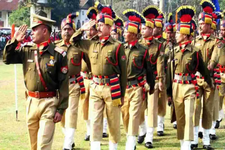 An Assam Police contingent at a parade