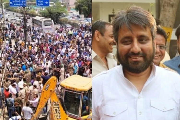 Shaheen Bagh (L), Amanatullah Khan(R)