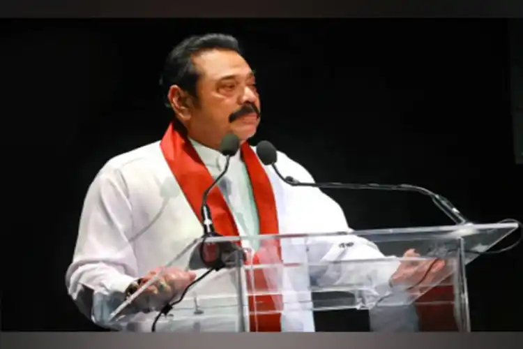 Former Sri Lankan Prime Minister Mahinda Rajapaksha.