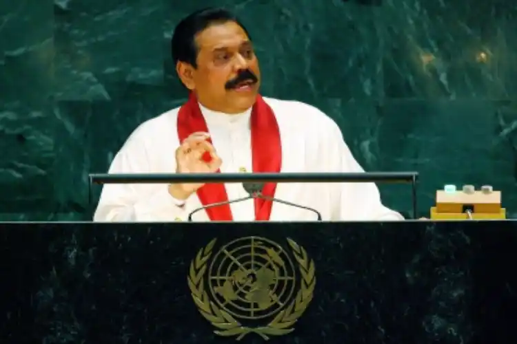 Former Sri Lankan Prime Minister Mahinda Rajapaksha