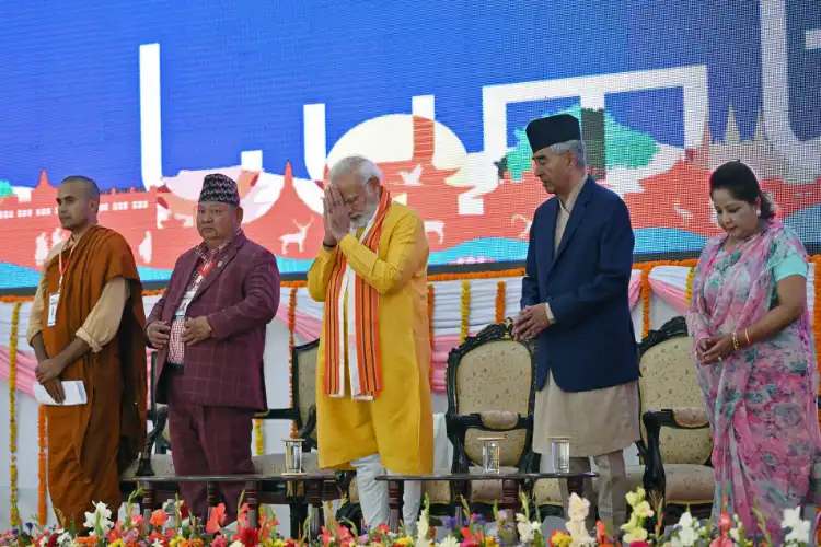 Prime Minister Narendra Modi at Lumbini, Nepal