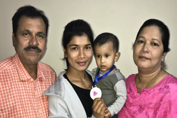 Nikhat Zareen with her family