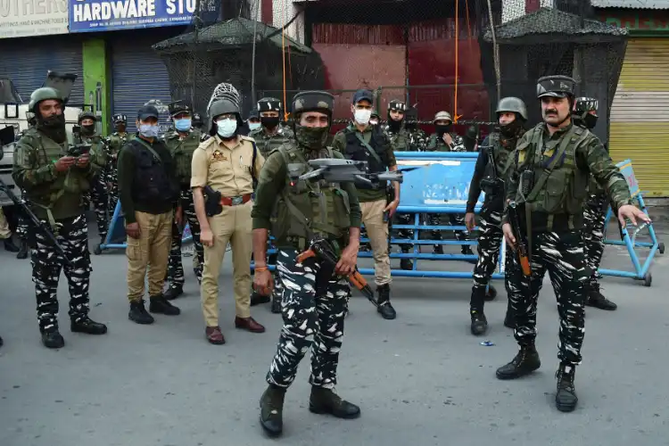 Security Forces keeping watch in Srinagar as Yasin Malik is sentenced to life sentence