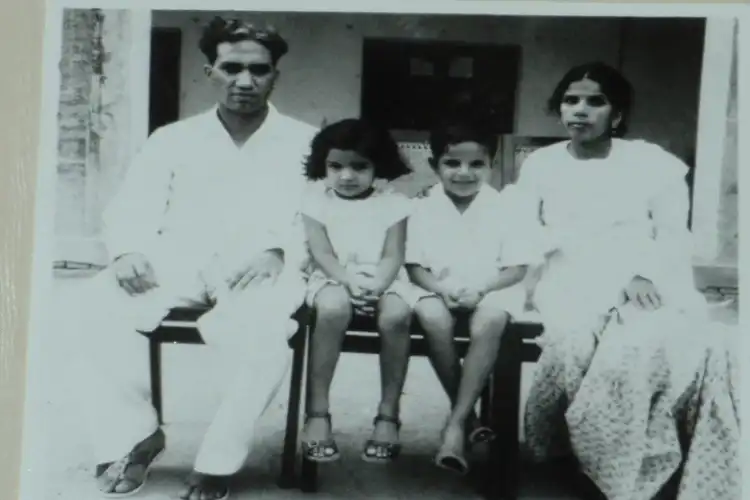 Hamida Salim with her husband Abu Salim and children