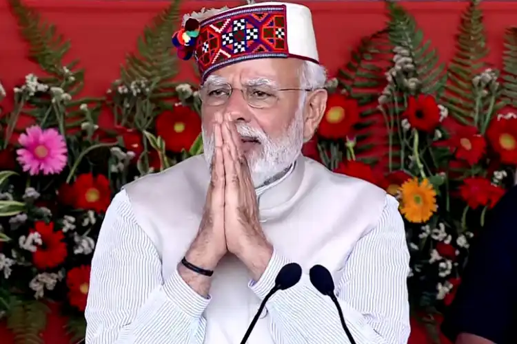 Prime Minister Narendra Modi in Himachal Pradesh