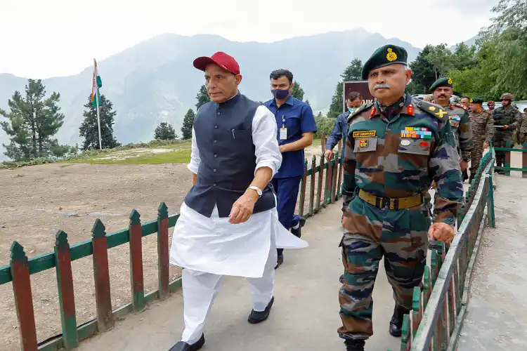 Army Chief General Manoj Pande with Defence minister Rajnath Singh