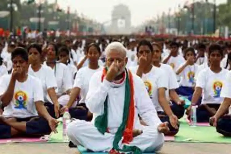 Prime Minister Narender Modi doing Yoga (File)