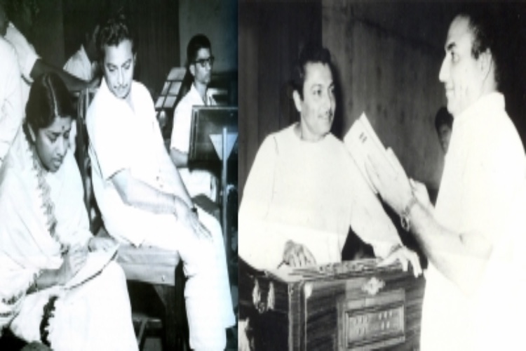 Lata Mangeshkar with other stalwarts 