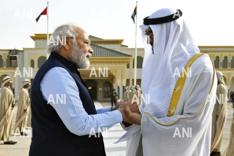 PM Modi being seen off by the President and Ruler of UAE at the Abu Dhabi airport
