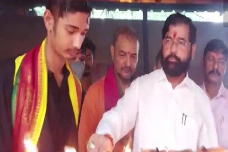 Eknath Shinde at the Kamakhya Temple