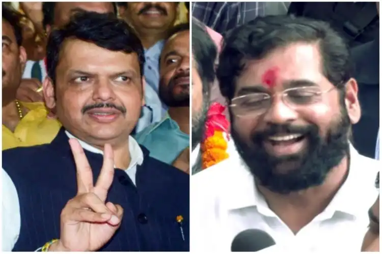 BJP leader Devender Fadnavis ande Shiv Sena rebel leader Eknath Shinde