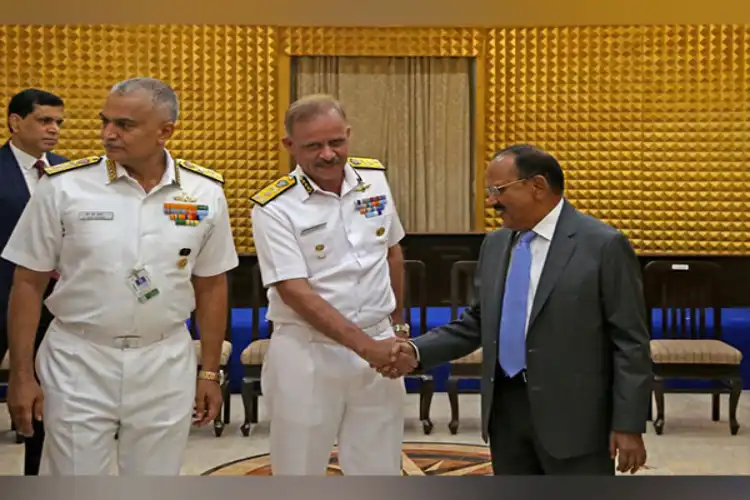 NSA Ajit Doval with  Vice Admiral Retd. Ashok Kumar