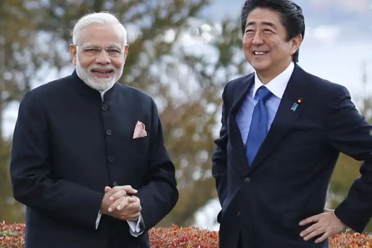 File picture of Narendra Modi with Shinzo Abe