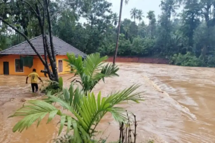 Heavy rainfall has inundated many districts in coastal Karnataka